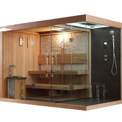 Традиционная деревянная комната сауны Bathroom и сауны кедра парилки красная сухая