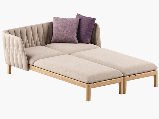 Lounger пляжа Teak шезлонгов бассейна софы сада твердый деревянный на открытом воздухе