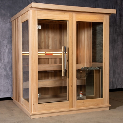 Крытая традиционная ясная кабина сауны комнаты сауны человека hemlock 4-6